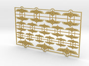 Sorcerer Sun: Wing Motif - Flat Vehicle Insignia 3d printed