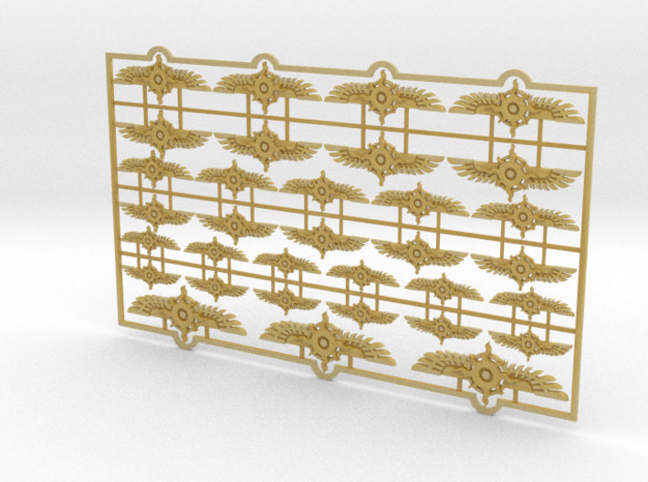 Sorcerer Sun: Wing Motif - Flat Vehicle Insignia 3d printed