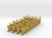 Napoleux Command Staff: Human Head Swaps 3d printed