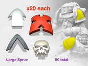 4x Smaller Squad Multi Pack Insignias (5mm) 3d printed