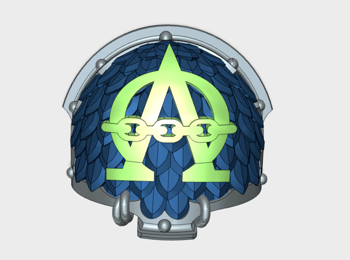 10x Alpha Omega - T:4v Chaos Terminator Pads 3d printed