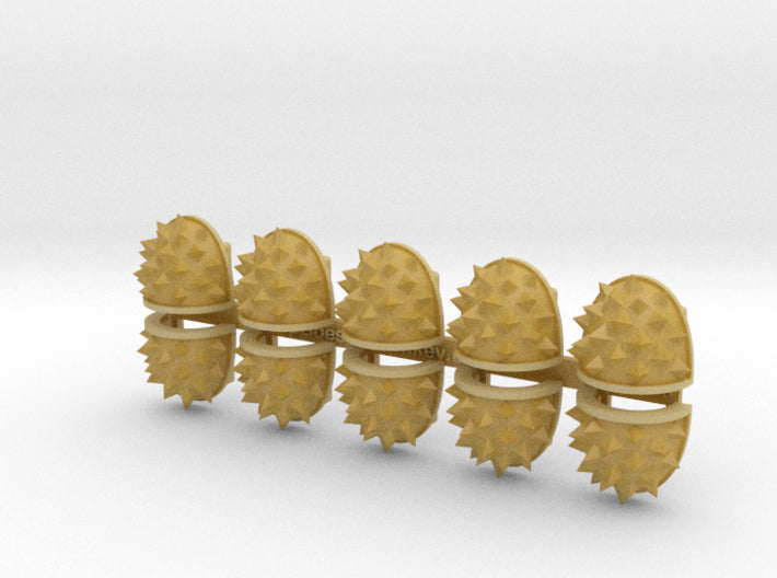 10x Square Spiked - G:4a Shoulder Pads 3d printed
