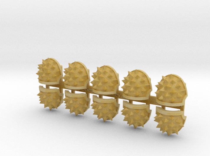 10x Square Spiked - G:10a Shoulder Pads 3d printed