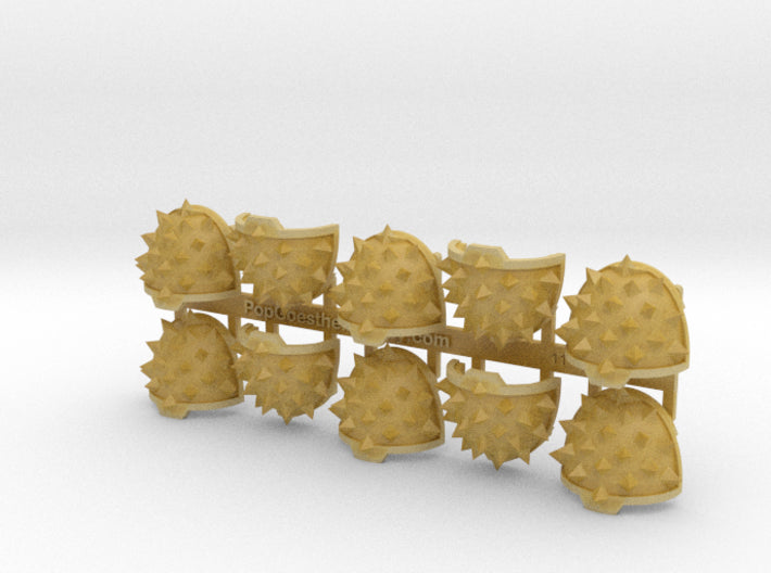 10x Square Spiked - G:13a Shoulder Pads 3d printed