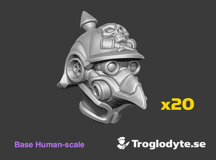 Krezrit Beaked Trenchers: Human Head Swaps 3d printed