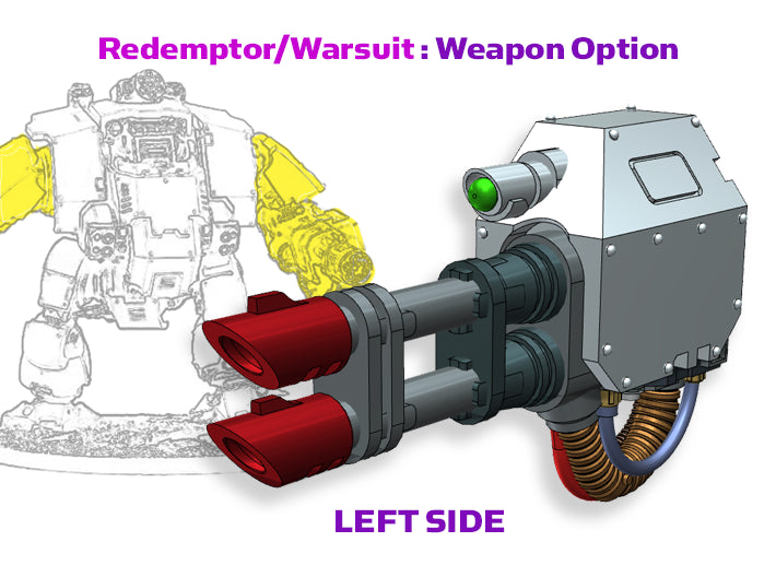 Left - Redemptus Dread: Twin Heavy Lasers 3d printed