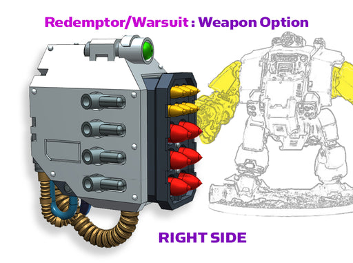 Right - Redemptus Dread: Missile Launcher 3d printed