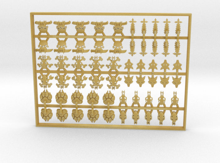 60x Wolf Mark Shoulder Insignias - Set:1 3d printed