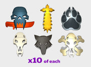 60x Wolf Mark Shoulder Insignias - Set:1 3d printed