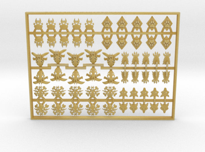 60x Wolf Mark Shoulder Insignias - Set:2 3d printed