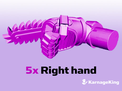 5x ST:1 Right-handed Chain Fists 3d printed