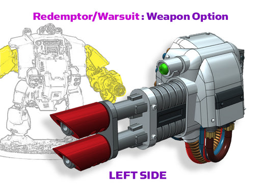 Left - Atlas Redemptor: Twin Heavy Lasers 3d printed