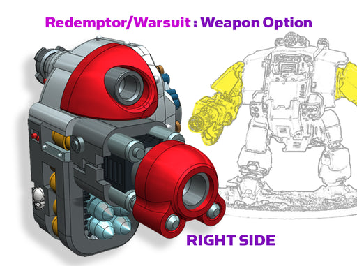 Right - Atlas Redemptor: V2 MissileLauncher 3d printed