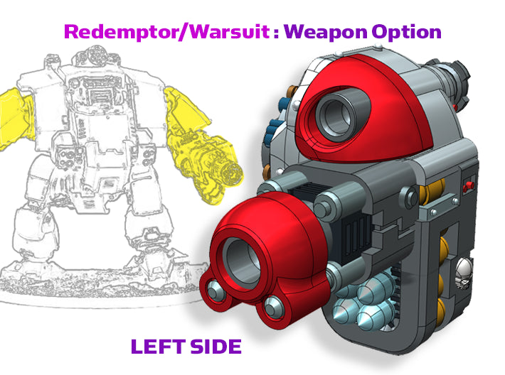 Left - Atlas Redemptor: V2 Missile Launcher 3d printed