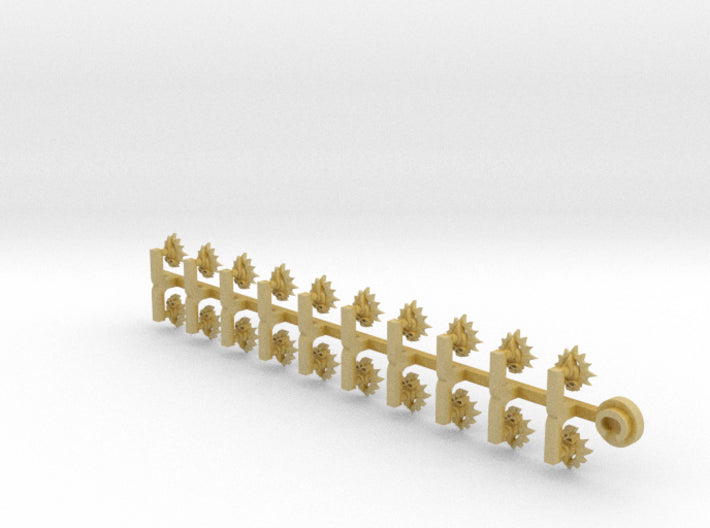 20x Halo Blood Skull - Tiny Convex Insignias (3mm) 3d printed