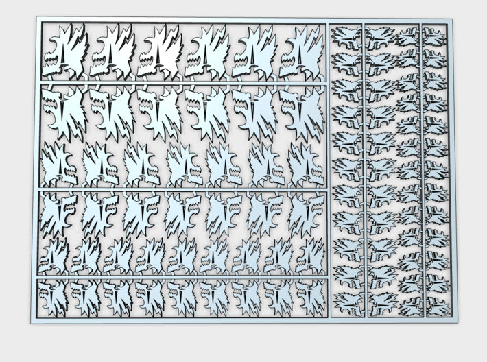 Scar hounds - Flat Vehicle Insignia pack 3d printed