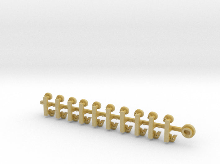 20x Skull Face Left - Tiny Convex Insignias (3mm) 3d printed