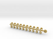 20x Skull Face Right - Tiny Convex Insignias (3mm) 3d printed