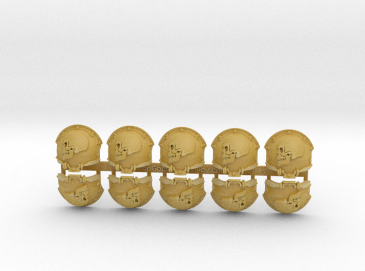 10x Side Skull - T:4a Chaos Terminator Pads 3d printed