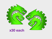 60x Hydra Mechanicus - L&amp;R Shoulder Insignias 3d printed