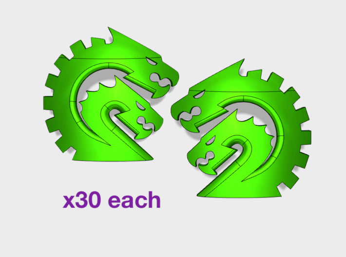 60x Hydra Mechanicus - L&amp;R Shoulder Insignias 3d printed