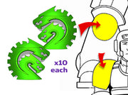 L&amp;R Hydra Mechanicus - Tiny Convex Insignias (3mm) 3d printed