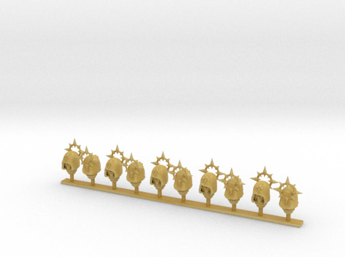 10x Fleur-De-Lis :C1 Hooded Female Heads w/Halo 3d printed