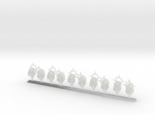 10x Fleur-De-Lis :C1 Hooded Female Heads w/Halo 3d printed