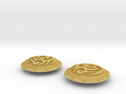 Tribal Swirl - Round Power Shields (L&amp;R) 3d printed