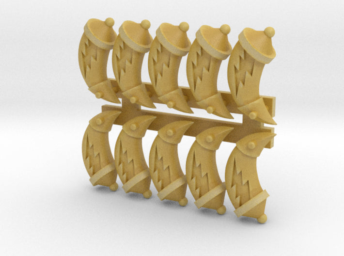 Vegaram (Squat) Powder Horns 3d printed