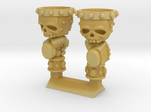 Skull Chalices (Left &amp; Right-Handed) 3d printed