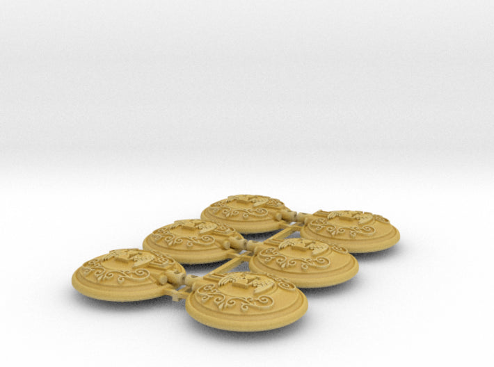 Ornate Mori Tempus - Naxos Combat Shields (L&amp;R) 3d printed