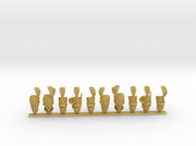 Napoleux Command Staff: Human Head Swaps 3d printed