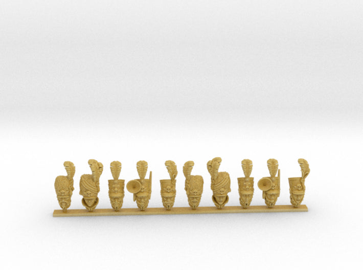 Napoleux Command Staff: Human Head Swaps 3d printed