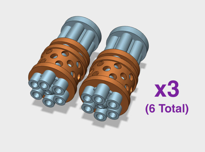 3x Prime Agressor : Gat Barrels 3d printed