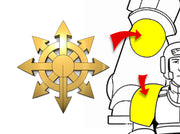 20x Sigil of Chaos- Tiny Convex Insignias (3mm) 3d printed