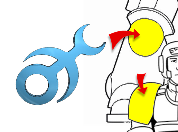 20x Sigil of Lust - Tiny Convex Insignias (3mm) 3d printed