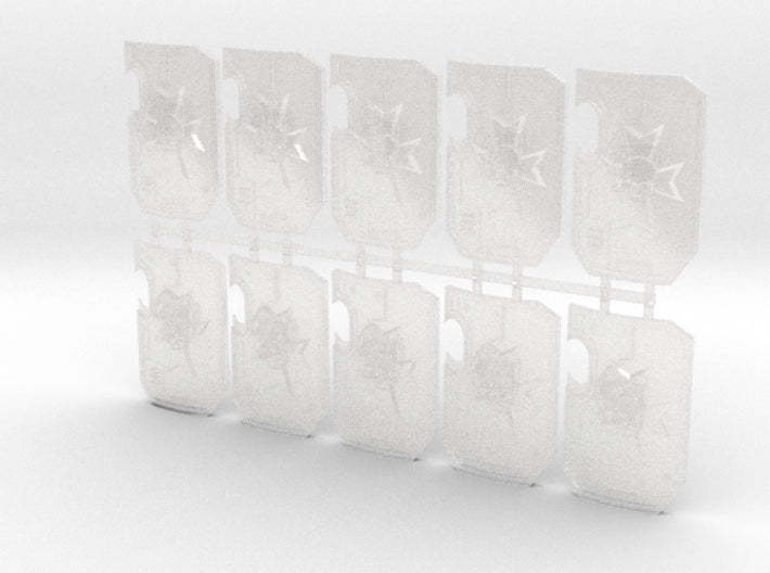 10x Black Templars - Marine Boarding Shields 3d printed