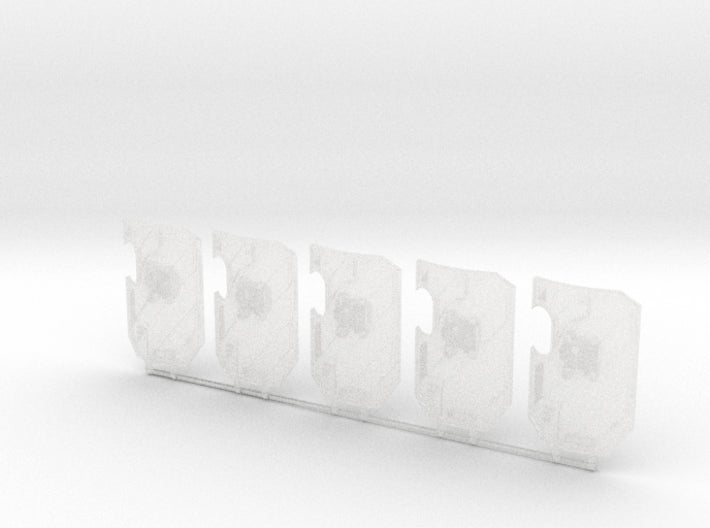 Hazard Stripes - Marine Boarding Shields 3d printed