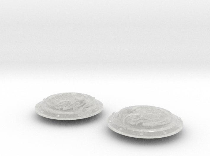 Tribal Swirl - Round Power Shields (L&amp;R) 3d printed