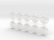 Skull - Round Power Shields (L&amp;R) 3d printed