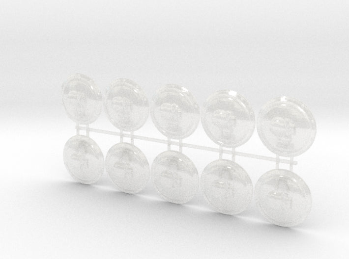 Skull - Round Power Shields (L&amp;R) 3d printed