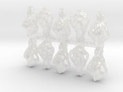 11 x 7mm Wolf Skulls 3d printed