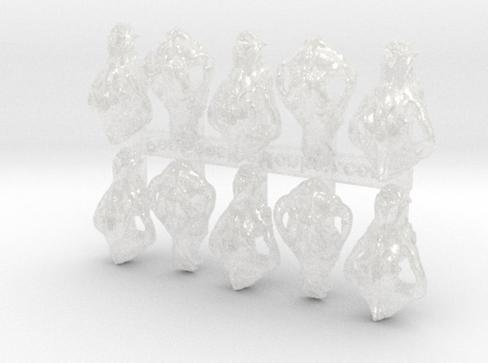 11 x 7mm Wolf Skulls 3d printed