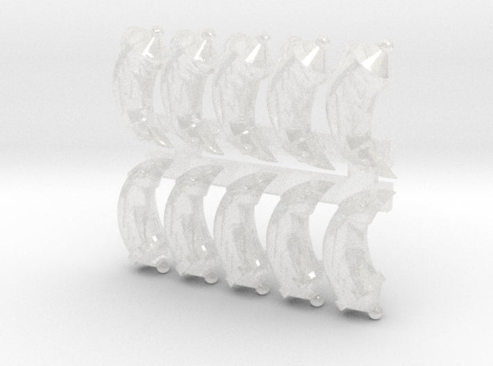 Vegaram (Squat) Powder Horns 3d printed