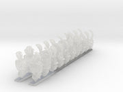 Napoleux Command Staff: Human Head Swaps 3d printed