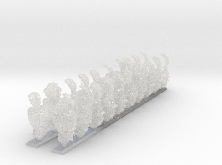 Napoleux Command Staff: Human Head Swaps 3d printed