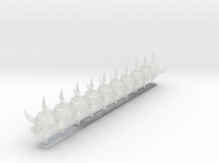 Warped-Donnero Horned Helms 3d printed