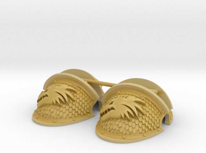 Dragon Head - B1v Squire Knight Pauldrons 3d printed