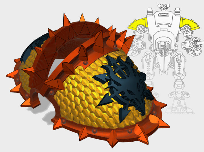 Devil Dragons - C1v Squire Knight Pauldrons 3d printed